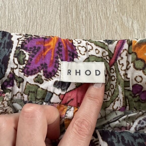 Rhode Pants Joggers Floral Colorful Cotton Boho Beach - Picture 9 of 12